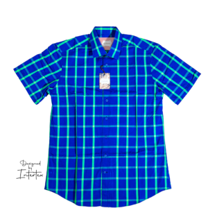 Blue & Green Checkered cotton shirt