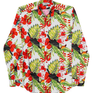 Leaf Print Cotton Shirt