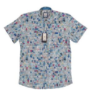 Puzzle Prints Cotton Shirt