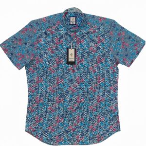 Rientero Floral Print Half Button Pure Cotton Shirt