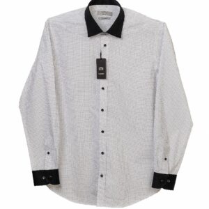 Dotted Prints Black And White Cotton Shirt